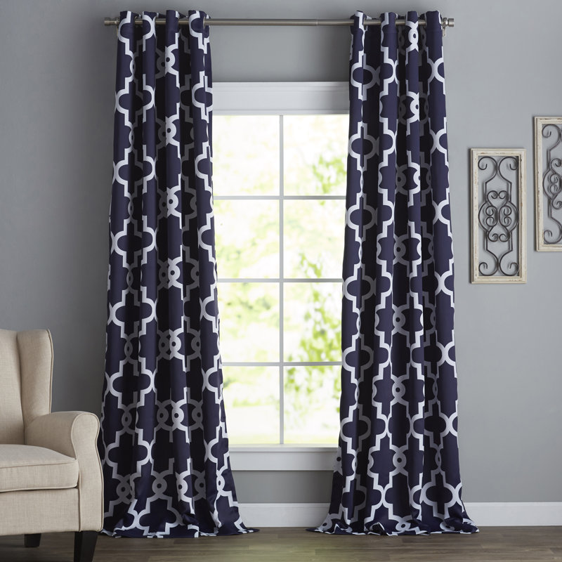 Neida Room Darkening Curtain Pair, Taupe, 52" W x 108" L