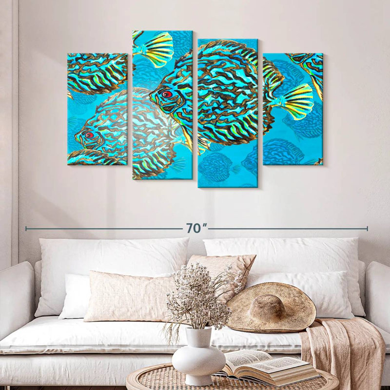 Poissons discus Brampt, H 32 po x l 52 po