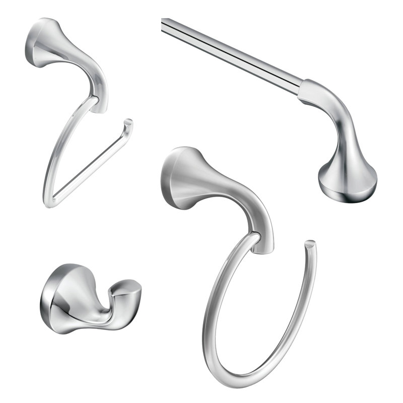 Eva 4 Piece Bathroom Hardware Set, Chrome