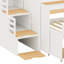 Lit mezzanine maximisant l'espace avec bureau coulissant, lit gigogne, tiroirs de rangement et marches de rangement intégrées pour les jeux et les études quotidiennes-1011747574-1011747576