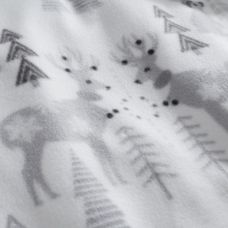 Cosy Winter Woodland Fleece Duvet Cover Set, Kingsize