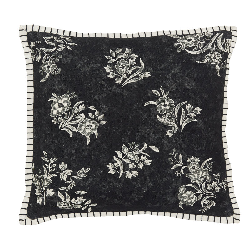 Regal Peacock Floral Square Cushion