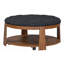 Grande table basse moderne avec repose-pieds rond moderne, repose-pieds capitonné surdimensionné à 2 niveaux, table de salon-794222508