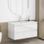 Lavabo de salle de bain 36 po, deux tiroirs surdimensionnés, poignée silencieuse à fermeture silencieuse, armoire de salle de bain Master Suite avec lavabo encastré, assemblage simple et double