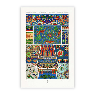 Chinese & Japanese Pattern by Albert Racinet - Wall Art
