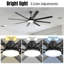 Grand ventilateur de plafond moderne avec télécommande intelligente pour le salon-2296024