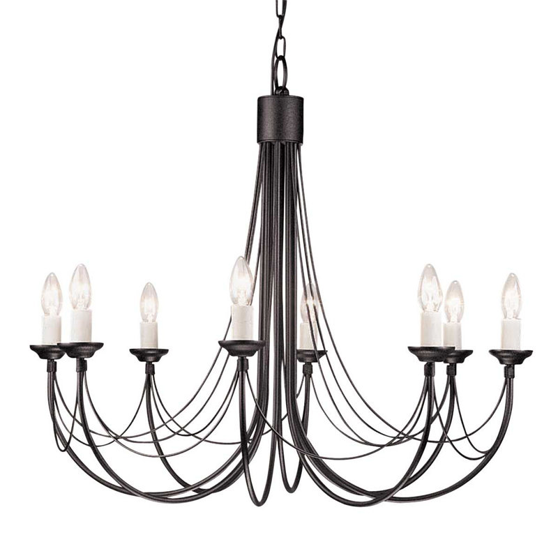 Elba 8 - Light Candle Style Chandelier