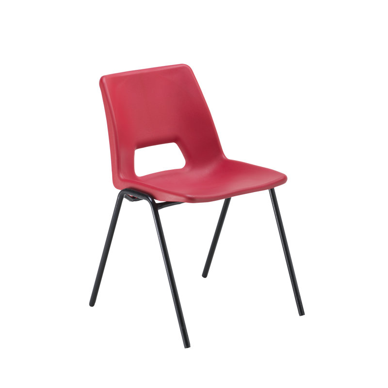 Canalou Armless Stacking Chair, Red