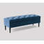 Alyana Wide Tufted Rectangle Ottoman Storage Bench - Upholstery Velvet Shoe Bench with Turned Wooden Legs-326681122-325840195