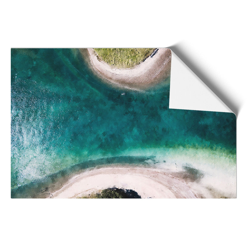 Canoe Boat in Waiwera New Zealand Painting - Frameless Print, 30cm H x 42cm W x 0.1cm D