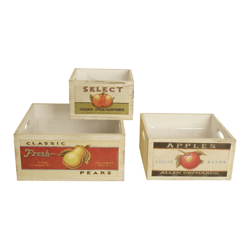 WaldImports Solid Wood Decorative Bin