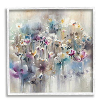 Doux champ floral arrondi - impression