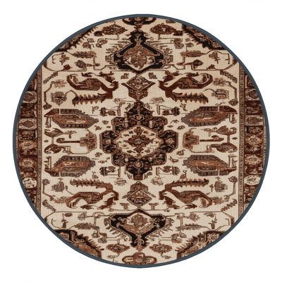 Tapis brun lavable à la machine