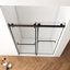 Porte de douche de 56 à 60 po x H 76 po, double coulissante, verre trempé, noir mat, antirouille et imperméable-117060966