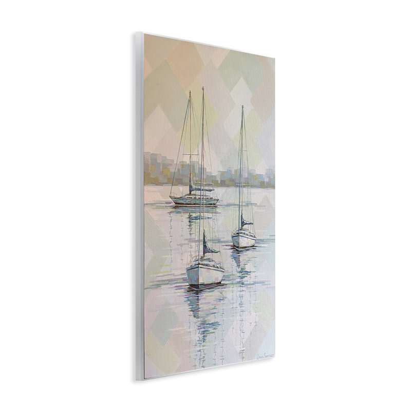Art mural, "Peaceful Reflections on the Bay", par Linda Sperruche, H 15 po x l 10 po