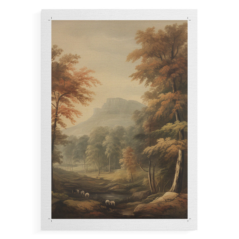 Paysage rétro XXV - reproduction de toile seulement - non encadrée, H 36 po x l 24 po