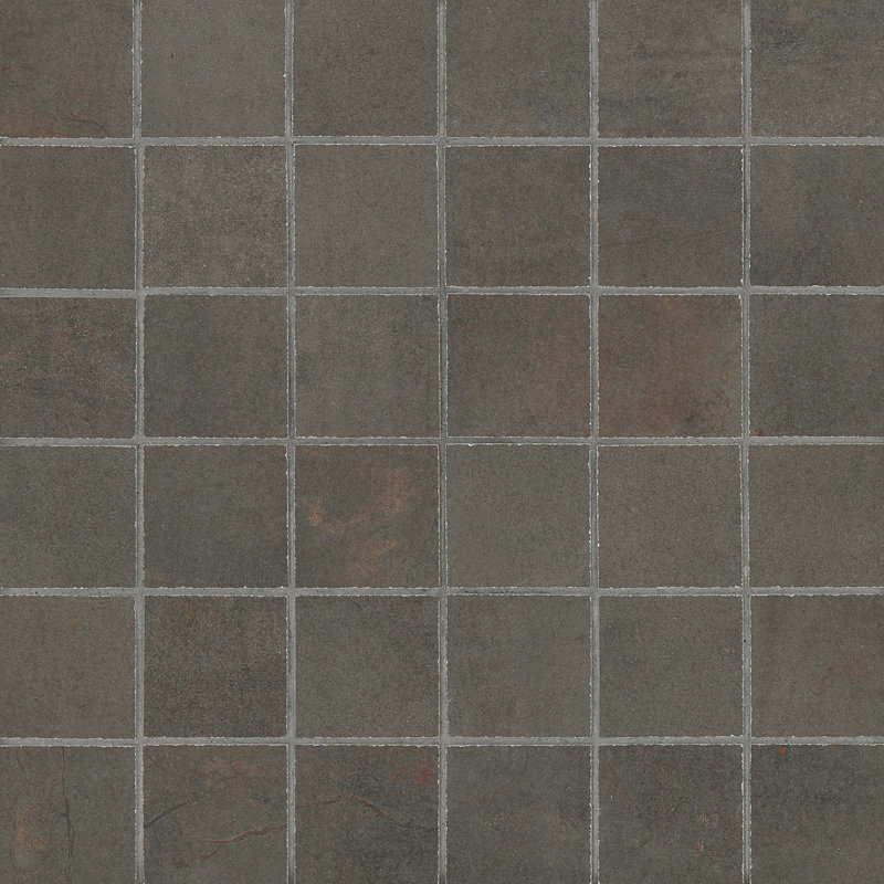 Carreau de mosaïque pour mur et plancher Procelain 2 po x 2 po Rebel, Plomb