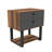 Roshaad Stylish Walnut & Anthracite Drawer Unit, 31.5 x 33.5 x 20.5 inches | 100% Melamine Coated Particle Board, Thickness: 0.7 inches | Durable Metal Legs | Ideal for Bedroom & Living Room Storage, Modern Design