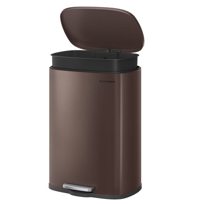 20 Gal Stainless Steel Step On Trash Can Fingerprint-Resistant With Back Handle