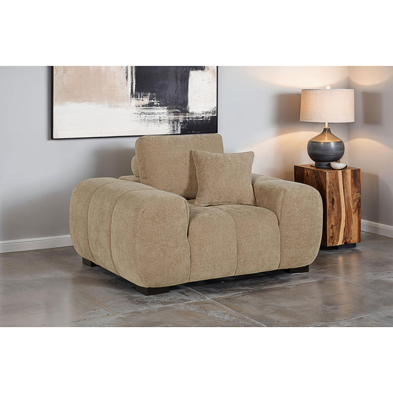 Fauteuil d'appoint Plather, Chameau