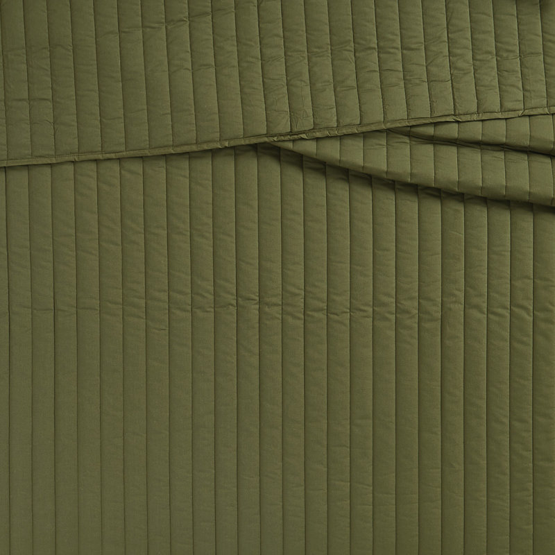 Cotton Standard Quilt, Full / Queen Quilt + 2 Standard Shams, Olive Green