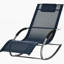 Chaise berçante sans gravité avec coussin amovible et tissu résistant aux intempéries pour une détente ultime en plein air