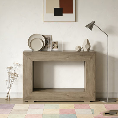 Table de canapé d'entrée en bois rustique avec rangement Farmhouse
