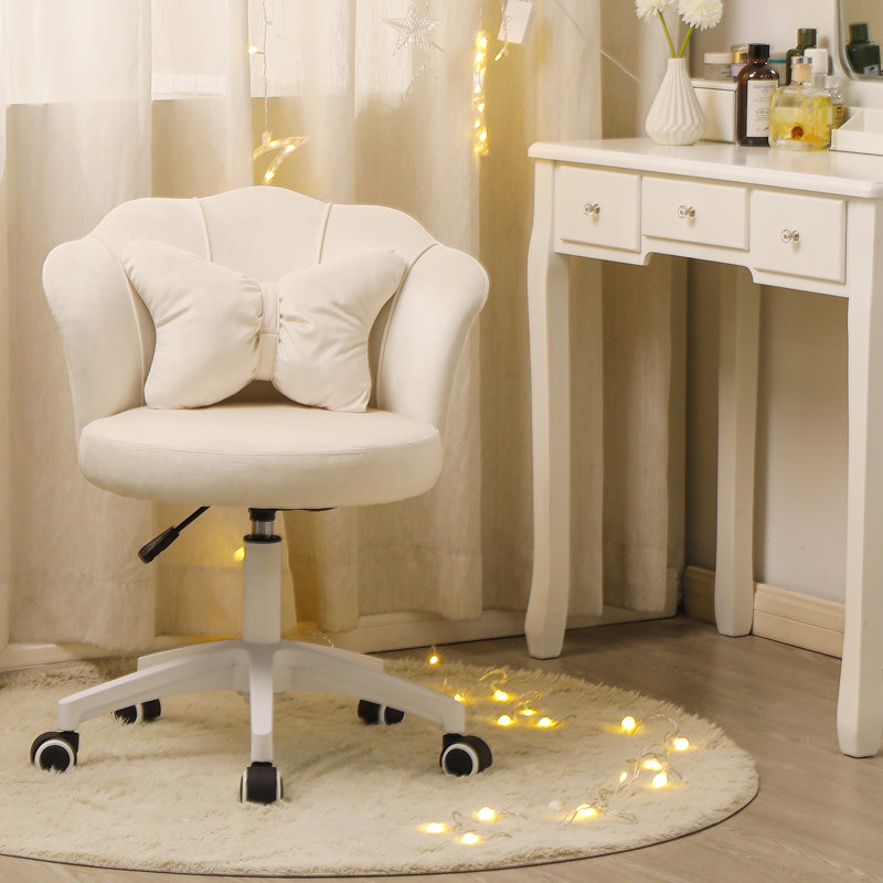 Dahlgren Velvet Task Chair, White