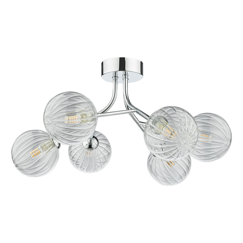 Analin Glass Semi Flush Mount