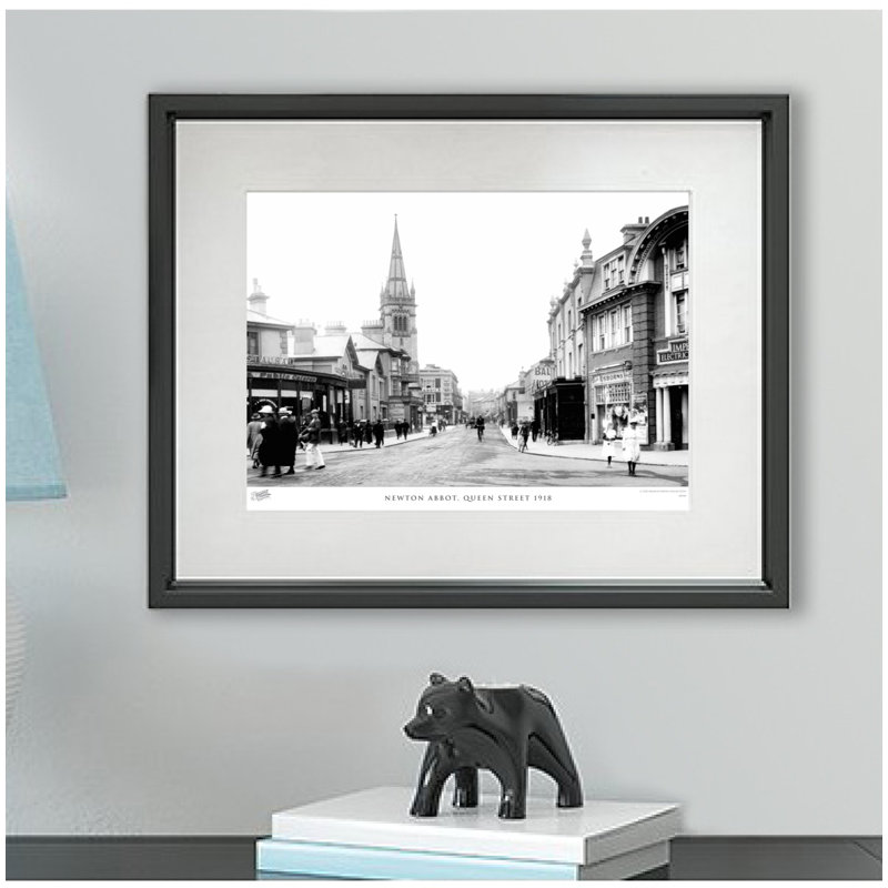 Newton Abbot, Queen Street 1918 by Francis Frith - Single Picture Frame Print, 45cm H x 60cm W x 2.3cm D