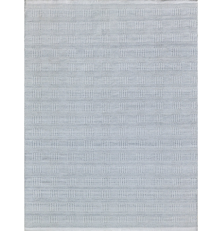 Naples Geometric Area Rug in Light Silver, Rectangle 9' x 12'