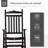 Outsunny Traditional Wooden High-Back Rocking Chair For Porch, Indoor/Outdoor-1934672432
