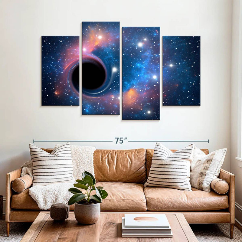 Oberle Black Hole In Outer Space, 42" H x 68" W