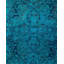 Tapis bleu nouvel âge 6 pi 1 po x 6 pi 2 po Cowlic