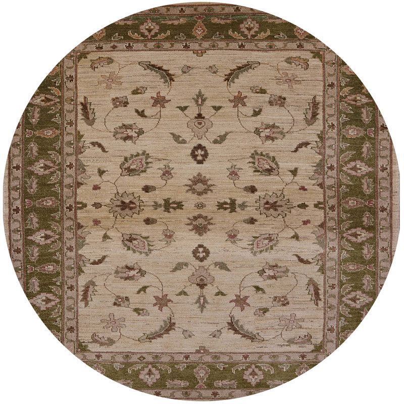 Oriental Indoor Rug, Round 3'