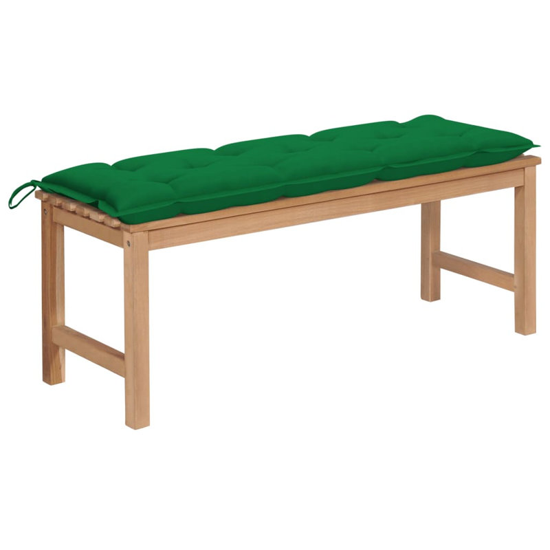 Banc de jardin en teck Donham, Vert