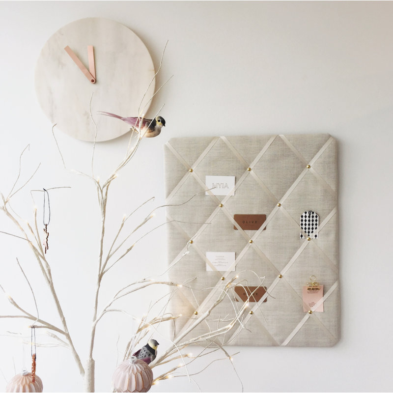 Fabric Covered, 60cm H x 48cm W, Ivory/Gold