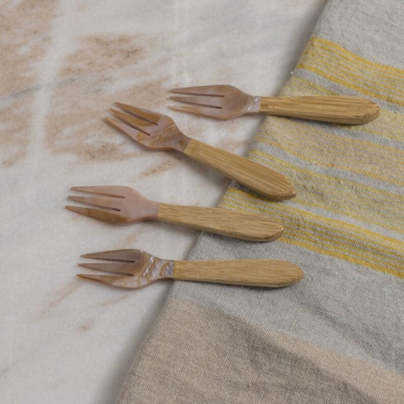 Fourchettes à cocktail Serin Shell, ensemble de 4