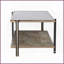Champagne-teint miroir & amp; Table basse en faux marbre pour le salon, rangement élégant et peu encombrant