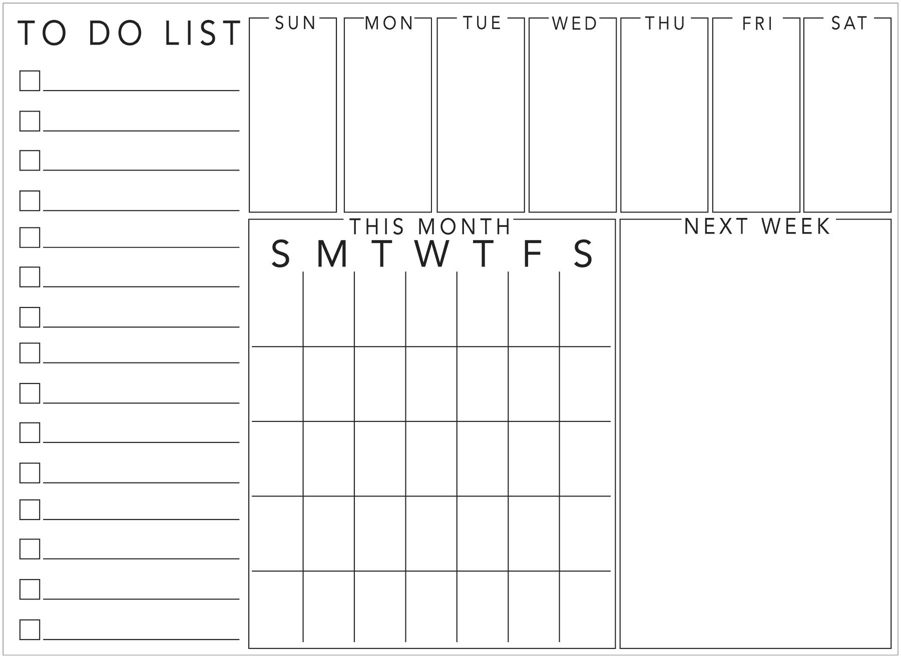 WallPops Get Organized Combination Calendar/Planer Whiteboard 24 quot x