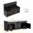 Shoe Storage Bench, Wooden Entryway Bench with Cushioned Seat-4732833