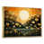 Toile avec cadre flottant or