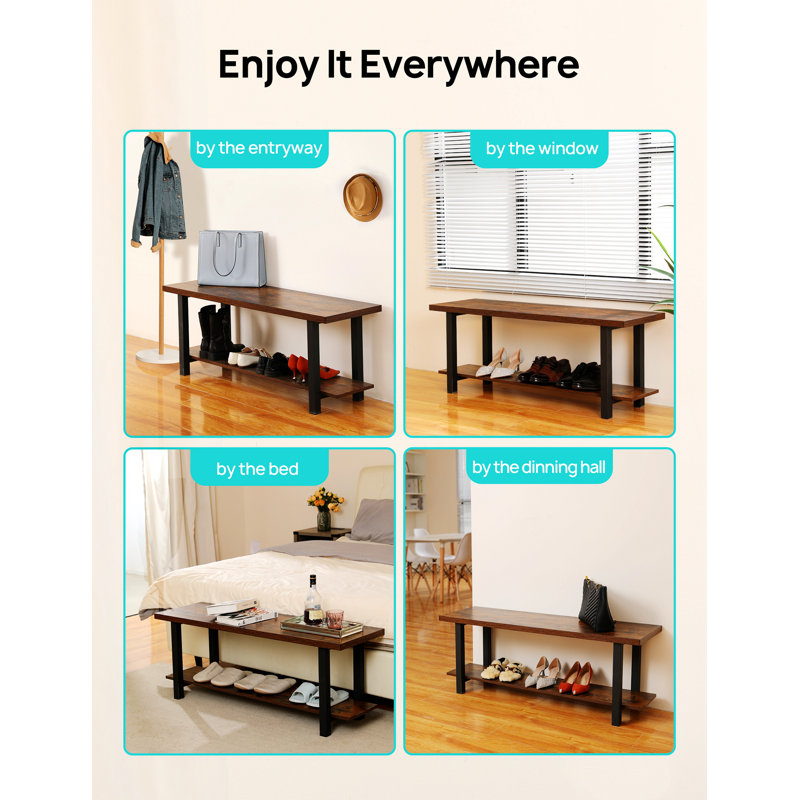 4 Pair Shoe Storage Bench