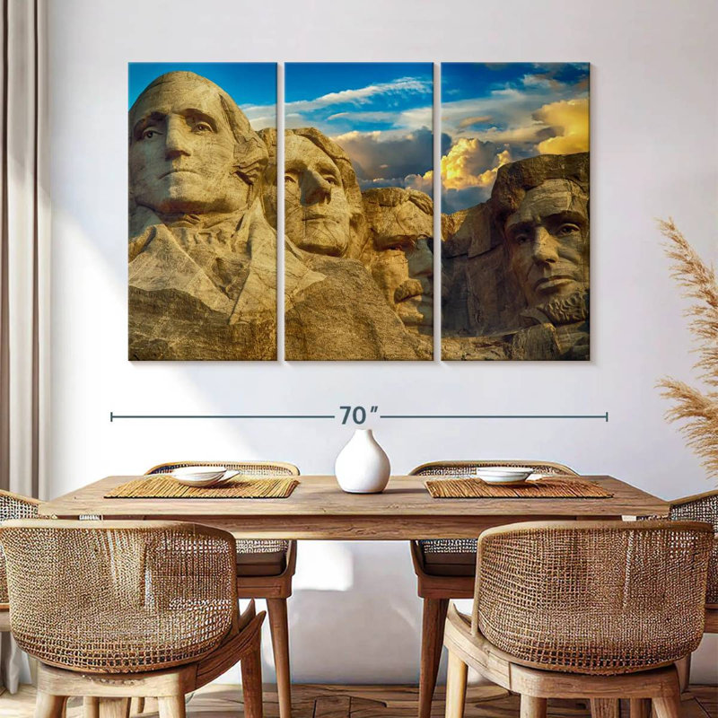 Lilie Iconic Mount Rushmore Monument, 42" H x 65" W