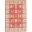 One-of-a-Kind Rectangle 6'4" X 9'9" New Age Wool Area Rug in Blue/Red/Beige