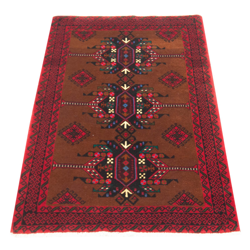 Tapis unique en laine noué à la main 3 pi 4 po x 6 pi 1 po nouvel âge Bickler