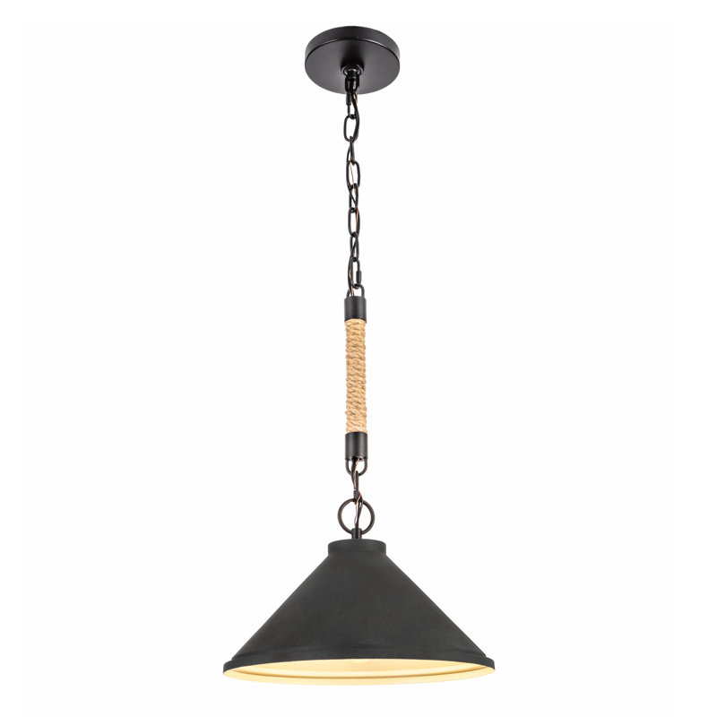 Aemon 1 - Light Single Pendant, Textured Carbon, Gray