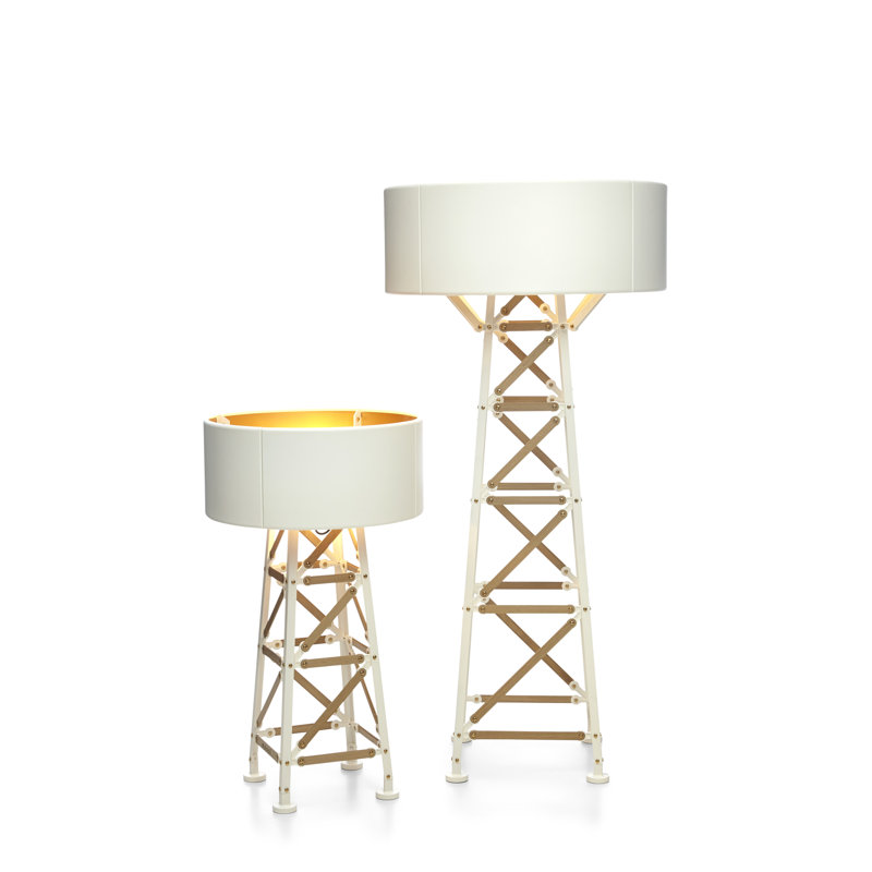 Construction Floor Lamp, Matte White, Medium