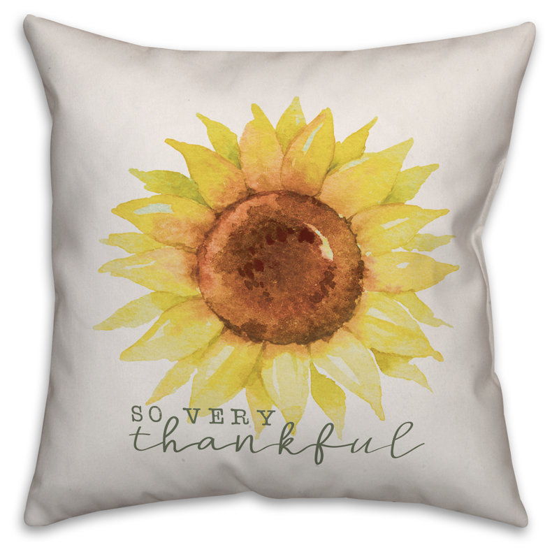 Floral Throw Pillow, 20" x 20"