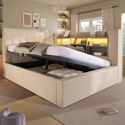 Upholstered Ottoman Storage Bed
